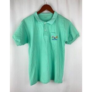 Pura Vida Costa Rica Embroidered Butterfly Womens S Mint Green Polo Beach Resort